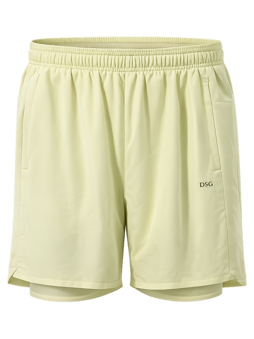 NWT DSG Men’s Stride Running Shorts Small Pale Neon Green 5” Inseam Lined
